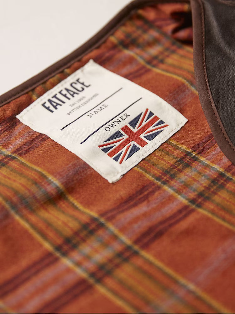 FatFace - Sussex, Chocolate Colour, Waxed Dog Coat