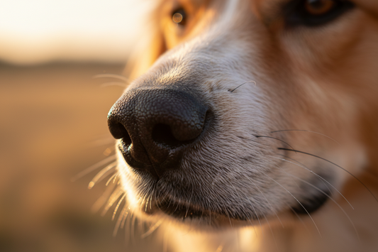 dog sniffing to understand their environment