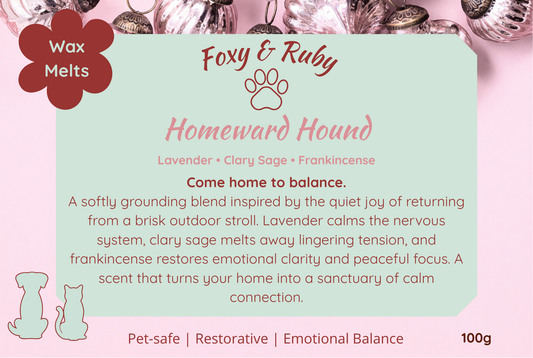 pet safe home fragrance foxy & ruby lavender, clary sage and frankincense