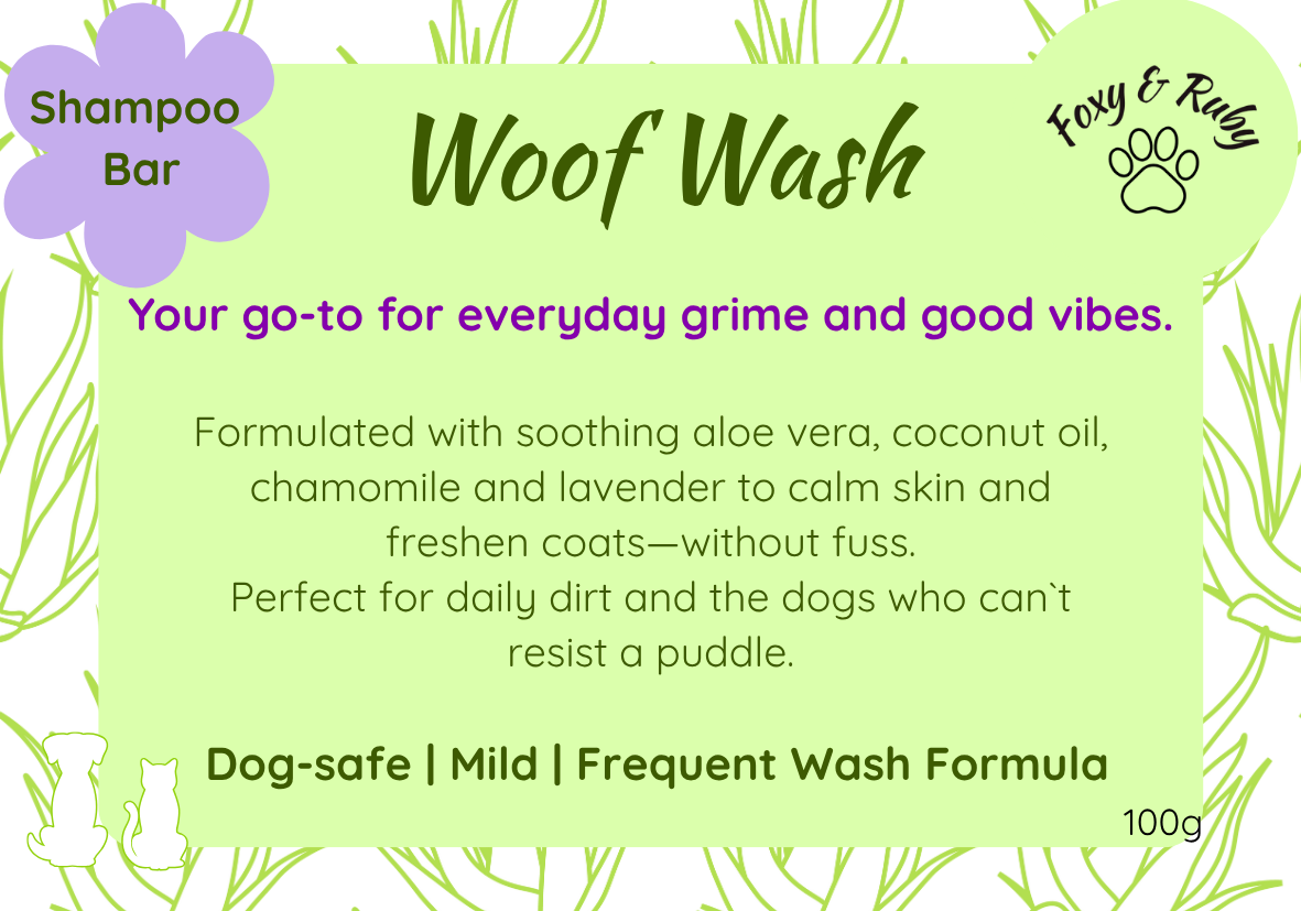 Woof Wash – Everyday Shampoo Bar for Dogs