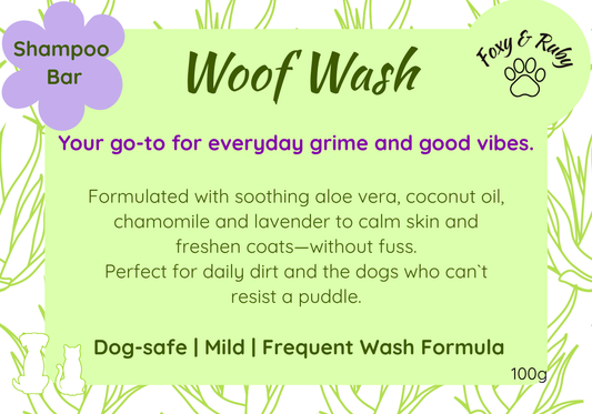 Woof Wash – Everyday Shampoo Bar for Dogs