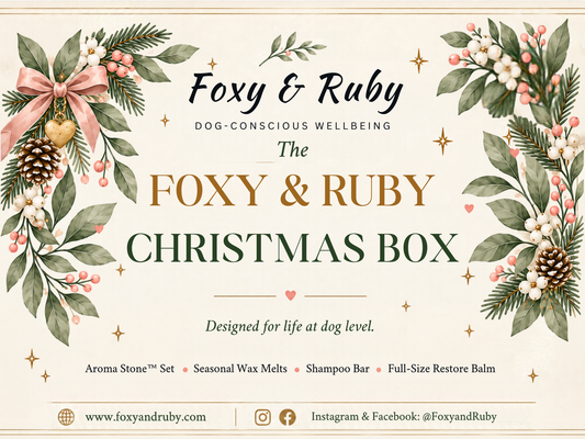 The Foxy & Ruby Christmas Box label