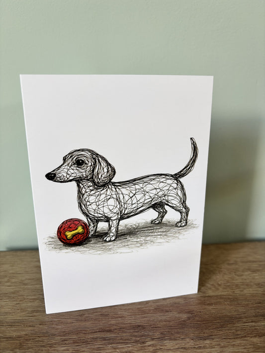 Dachshund Greetings Card