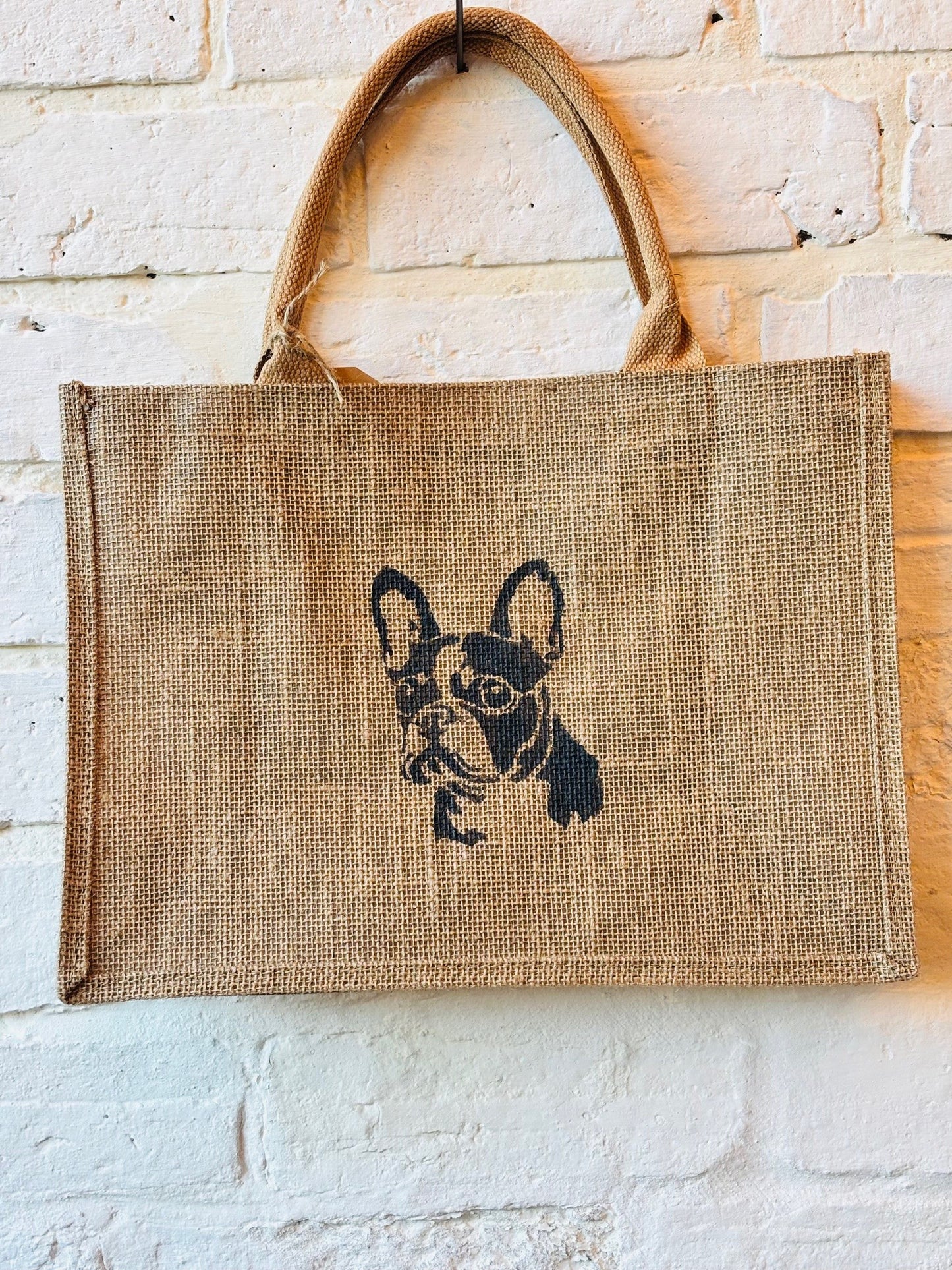 Hand-Painted Hessian Dog Breed Tote Bags