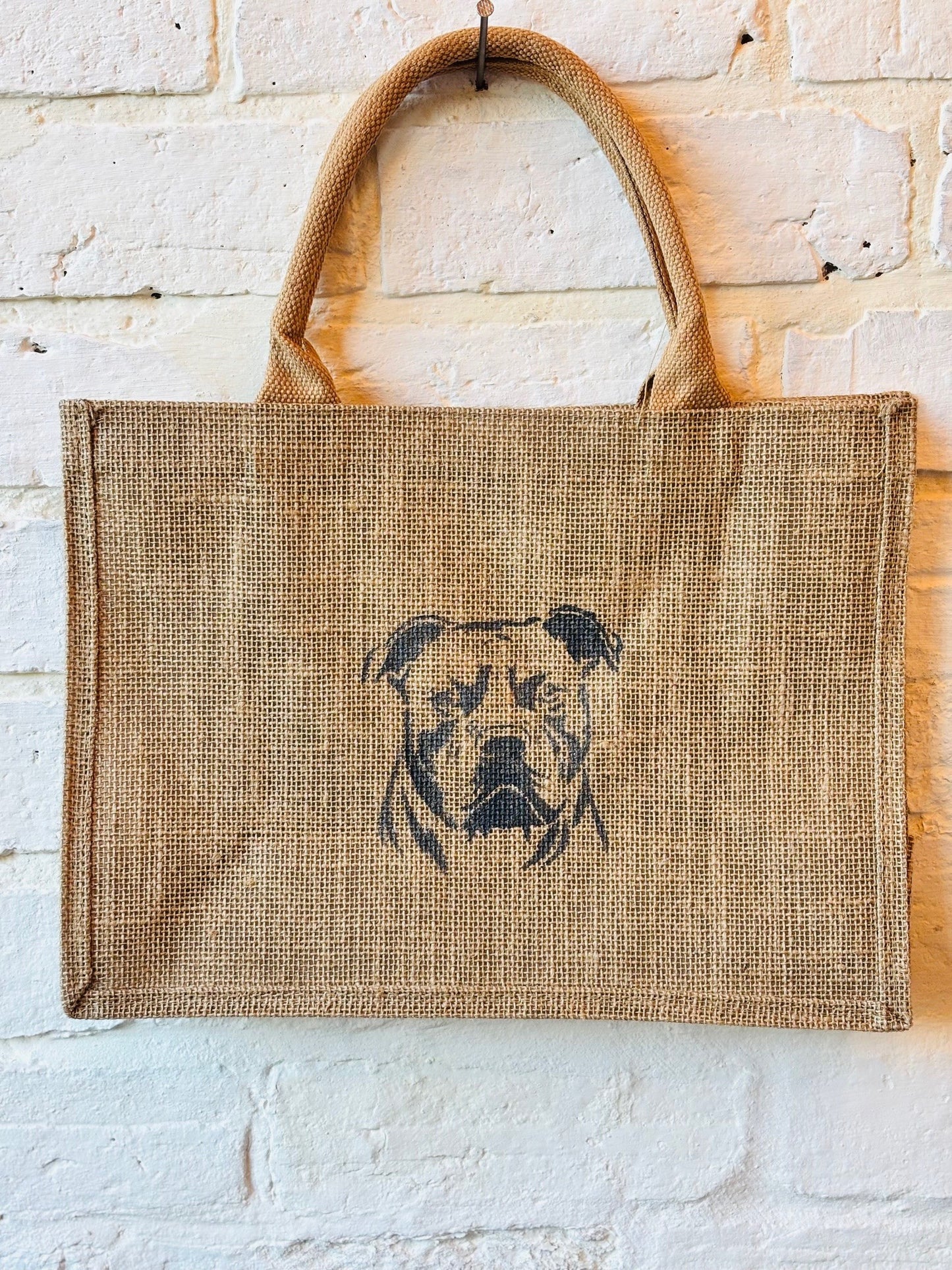 Hand-Painted Hessian Dog Breed Tote Bags