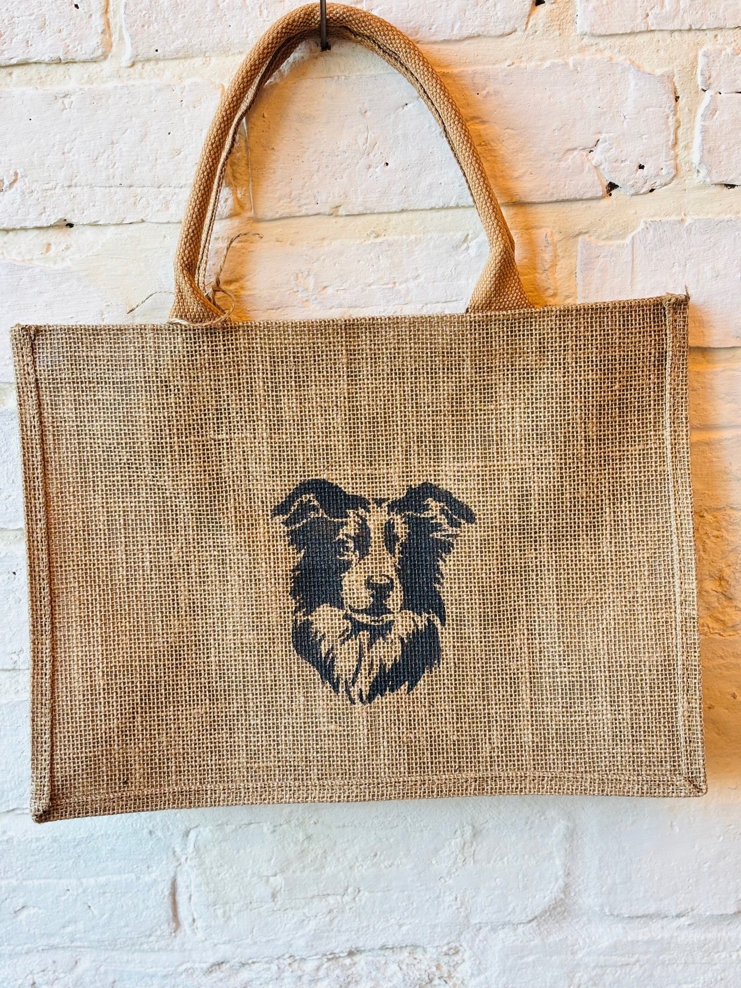Hand-Painted Hessian Dog Breed Tote Bags